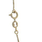Vintage Solid 14kt Yellow Gold Puffy Liquid Cross Necklace with 18" Small Box Chain
