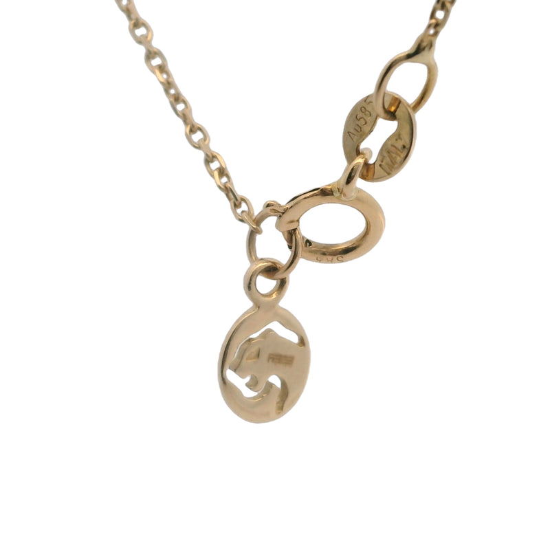 EFFY Solid 14kt Yellow Gold Blue Topaz and Small Diamond 18" Station Pendant Necklace