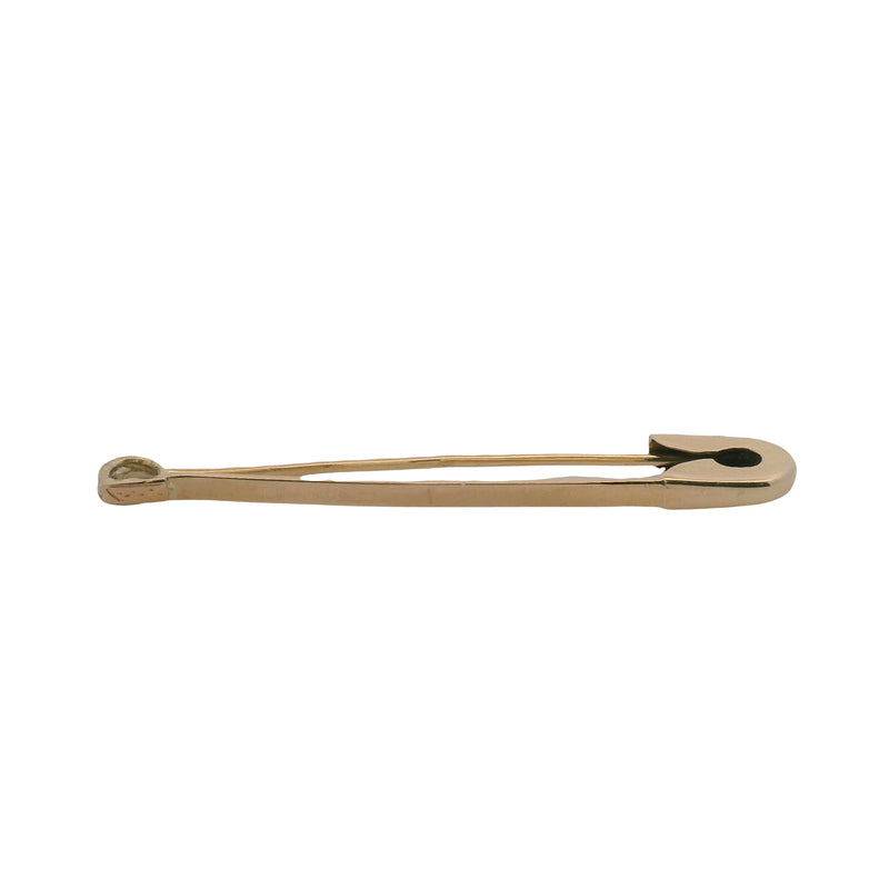Vintage Solid 10kt Yellow Gold Large Safety 2.2" Diaper Pin