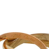 Vintage Cartier Solid 18kt Tri-Tone Gold Trinity Small Model Rolling Ring Size 4