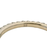 Solid 18kt White Gold Diamond 2mm Stackable Eternity Wedding Band Size 6.25