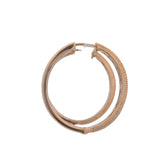 LeVian 14kt Rose Gold and Brown Diamonds Milgrain 1" Diameter Hoop Earrings