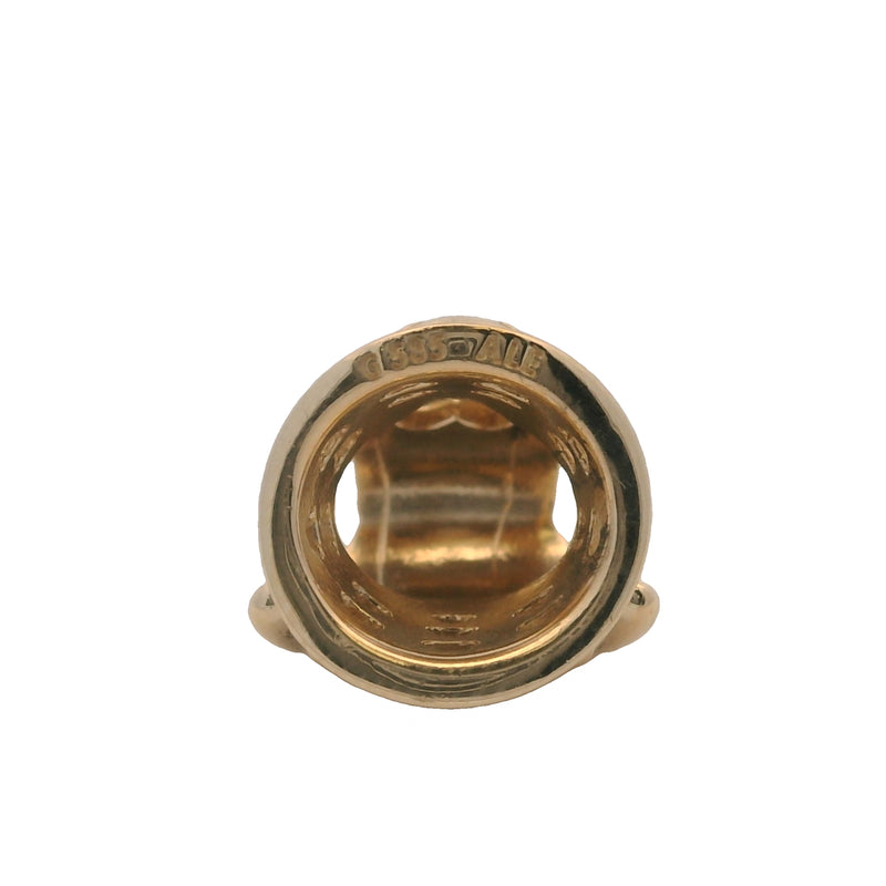 Retired Pandora Solid 14kt Yellow Gold Angel of Grace Spacer Slider Charm