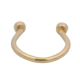 Solid 14kt Yellow Gold Dual Diamond 0.30ctw Horseshoe Wrap "Floating" Diamonds Ring Size 4