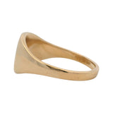 Vintage Mid-Century 14kt Yellow Gold Signet Ring with Hand Palm Engraving Size 5