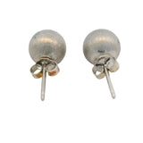 925 Sterling Silver Satin Finish Brushed 8mm Ball Stud Earrings