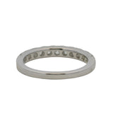 Marchesa Solid 18kt White Gold and Diamond Graduated Half Eternity Band Ring Size 7
