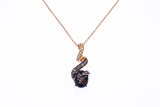 LeVian Natural Smoky Quartz & Diamond Accent 14K 585 Rose Gold 18.25" Necklace
