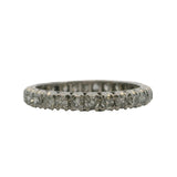 Vintage Solid 950 Platinum 0.84ctw Diamond Full Eternity 2.8mm Ring Band Size 6.75
