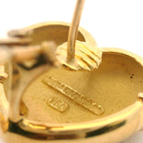 Vintage 1994 Tiffany & Co Solid 18kt Yellow Gold Cupid Heart Arrow Omega Back Earrings