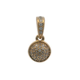 Pandora Retired 14kt Yellow Gold and CZ Cubic Zirconia Dazzling Droplet Dangle Charm