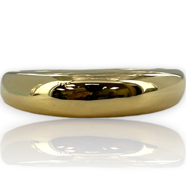 David Yurman Signed Solid 18kt Yellow Gold Everyday Wearable Solid Metal Dome Ring Size 7