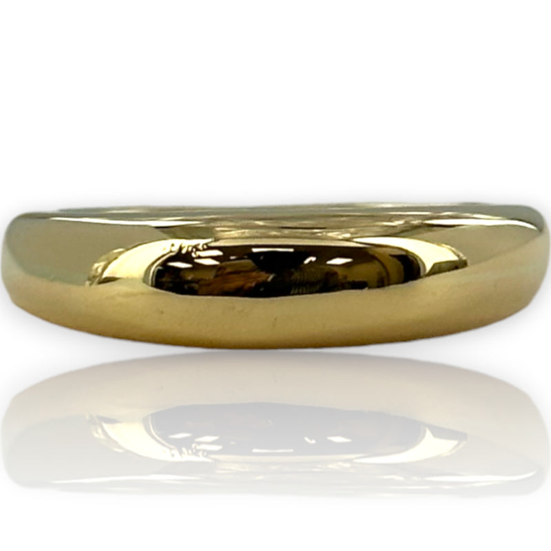 David Yurman Signed Solid 18kt Yellow Gold Everyday Wearable Solid Metal Dome Ring Size 7