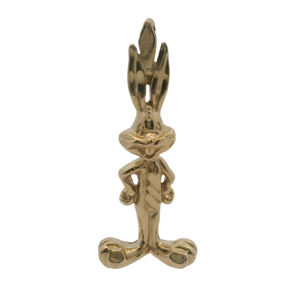 Vintage 1990 Warner Brothers Solid 14kt Yellow Gold Bugs Bunny Charm
