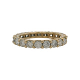Solid 14kt Yellow Gold and Cubic Zirconia 3.3mm Eternity Band Ring Size 7