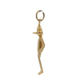 Vintage Solid 14kt Yellow Gold1.2" Long Pinocchio Puppet Toy Charm Pendant