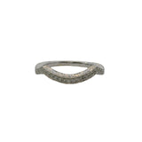 Neil Lane 14kt White Gold And Diamond Crown Wraparound Milgrain Wedding Band Ring Size 5