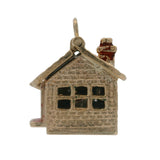 Vintage Solid 14kt Yellow Gold Opening House with Furniture Inside Charm