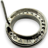 John Atencio Limited Edition Endearment Collection 18kt White Gold and Diamond Circle "O" Stud Earrings