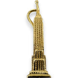 Vintage NYC Empire State Building NYC Pendant Charm Solid 14kt Yellow Gold