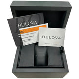 Bulova Precisionist 262kHz 98B356 45mm Rose Gold Black Dial Brown Strap Watch