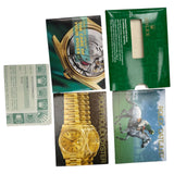 Rolex Datejust 16233 36mm Blue Sunburst Dial Jubilee 18K Yellow Steel 1996 Watch Papers