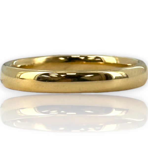 Vintage 1986 18kt Solid Yellow Gold London Hallmarked Wedding Band Ring By LW & S Size 6.75