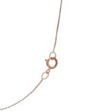 Solid 14kt Rose Gold 16mm Round Coral Pendant with Diamond Halo on 20" Thin Box Chain