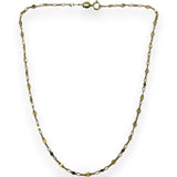 Bony Levy 14kt Yellow Gold Dainty Sparkling Chain 10-10.5" Anklet Made in Italy