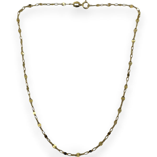 Bony Levy 14kt Yellow Gold Dainty Sparkling Chain 10-10.5" Anklet Made in Italy