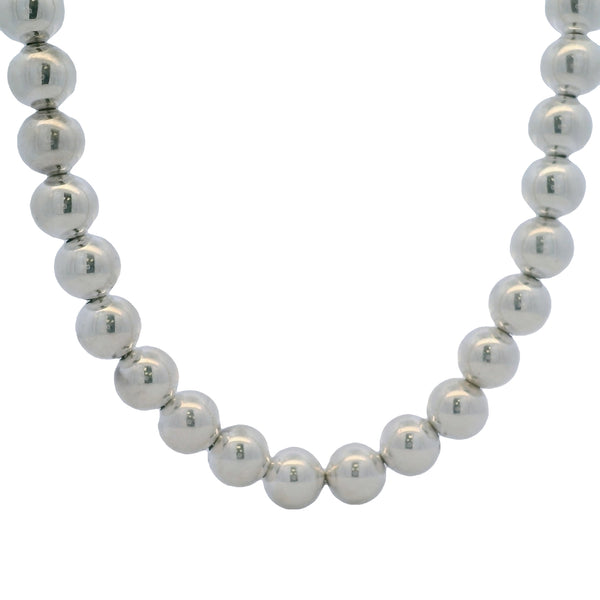 Tiffany & Co HardWear Collection Ball Necklace in 925 Sterling Silver 18" 10mm Beads (2)
