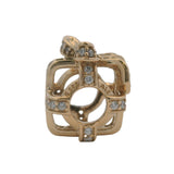 Pandora Solid 14kt Yellow Gold and CZ Cubic Zirconia All Wrapped Up Spacer Slider Charm
