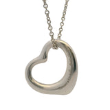 Tiffany & Co Elsa Peretti 925 Sterling Silver 22mm Open Heart Pendant On 16" Chain