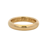 Antique Solid 18kt Yellow Gold 3.7mm Comfort Wedding Stackable Band Size 5.25