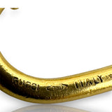 Vintage 1970-90s GUCCI 18kt Solid Yellow Gold and Black Enamel 33.4g Jockey Key Chain Made in Italy