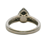 Vera Wang Love Pear Diamond Double Halo Frame 14kt White Gold Engagement Ring Size 8.75