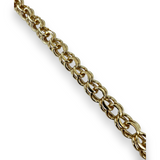 Vintage Tiffany & Co 14k 585 Yellow Gold Double Curb Empty Charm Bracelet