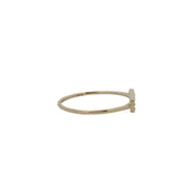 Bony Levy Solid 14kt Yellow Gold Dainty Rectangle Lines Statement Ring Size 8