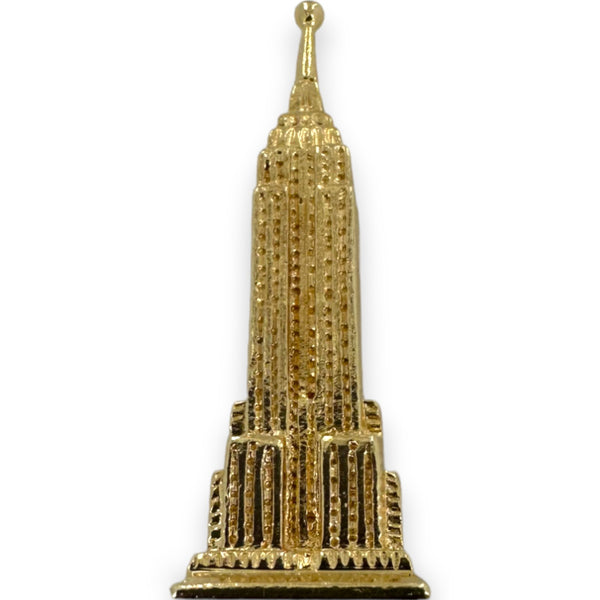 Vintage NYC Empire State Building NYC Pendant Charm Solid 14kt Yellow Gold