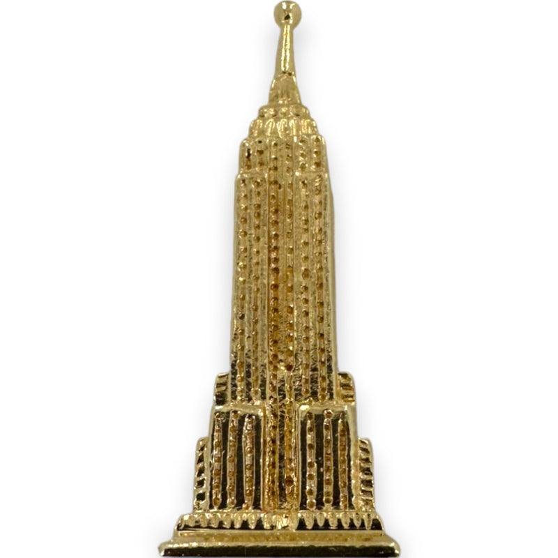 Vintage NYC Empire State Building NYC Pendant Charm Solid 14kt Yellow Gold