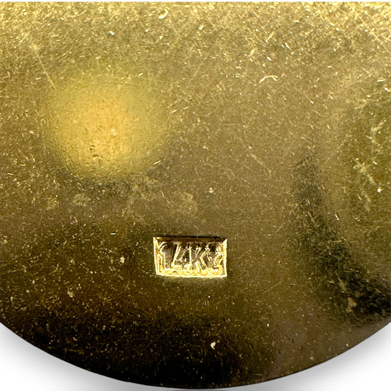 Solid 14kt Gold Saint Jude Thaddeus 15mm Medallion Circle Necklace Pendant