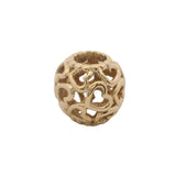 Retired Pandora Solid 14kt Yellow Gold Open Your Heart Round Spacer Charm