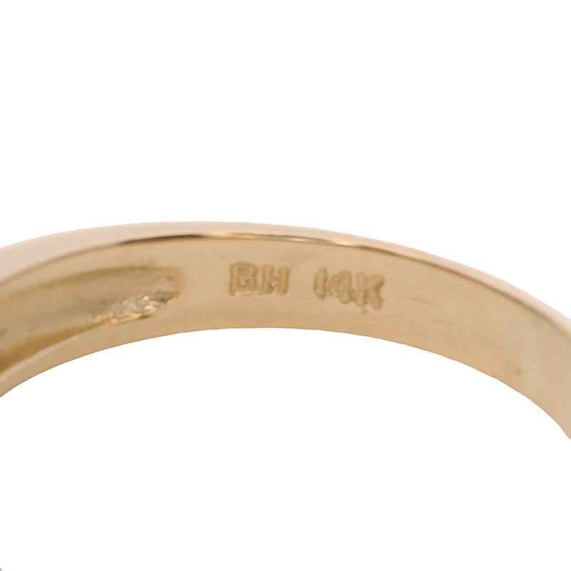 Vintage EFFY 14kt Yellow Gold and Channel Set Graduated Sapphires Ring Band Size 6