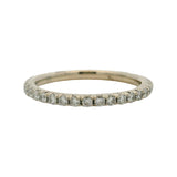 Solid 18kt White Gold Diamond 2mm Stackable Eternity Wedding Band Size 6.25