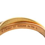 Cartier Solid 18kt Tri-Tone Gold Trinity 3-Band Ring Small Model Size 8 57