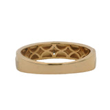 Solid 14kt Yellow Gold Princess and Round Cut Diamond Crown Style 5.3mm Band Ring Size 10