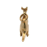 Vintage Solid 14kt Yellow Gold Kangaroo and Baby Joey Fun Movable Dangle Charm
