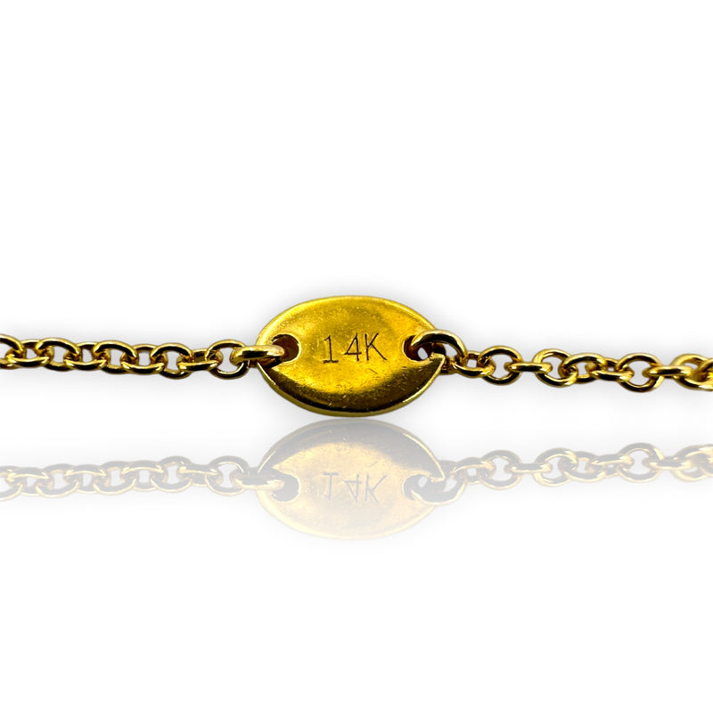 SMC Solid 14kt YG Adjustable 16-18" Chain with Center Jump Ring for Pendants and Charms