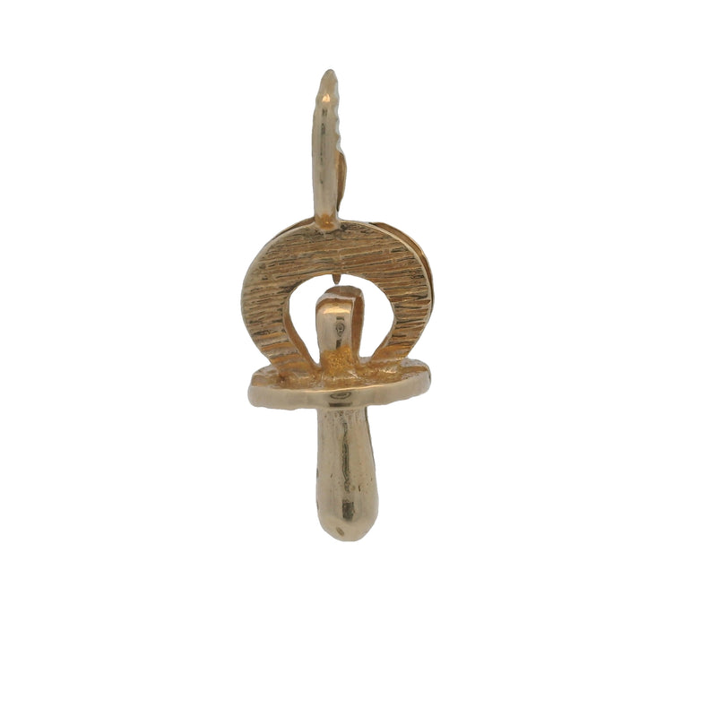 Vintage Solid 14kt Yellow Gold Baby Pacifier Binky Charm