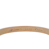 Custom Cartier 18kt Rose Gold 0.28ctw Diamond Screw Love Bracelet 17 Screwdriver